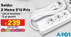 SELDUR 2 METRE 3'LÜ PRİZ